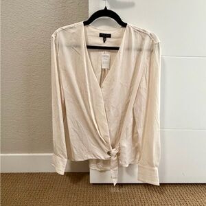 rag & bone Ivory Wrap Blouse